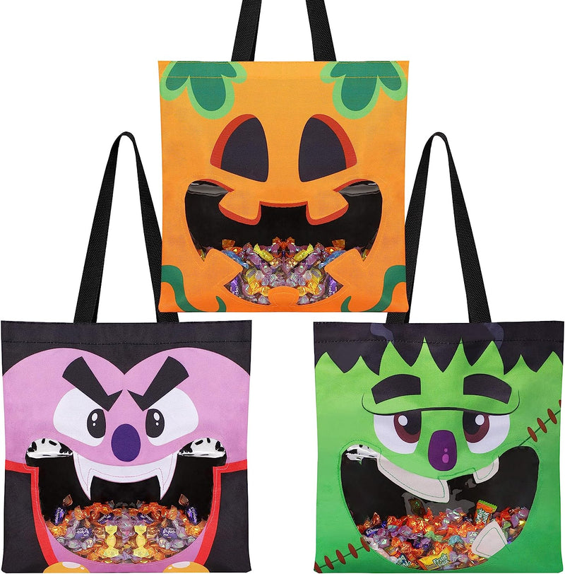 Large Treat Goody Tote See-Through Bags,  3 Pcs