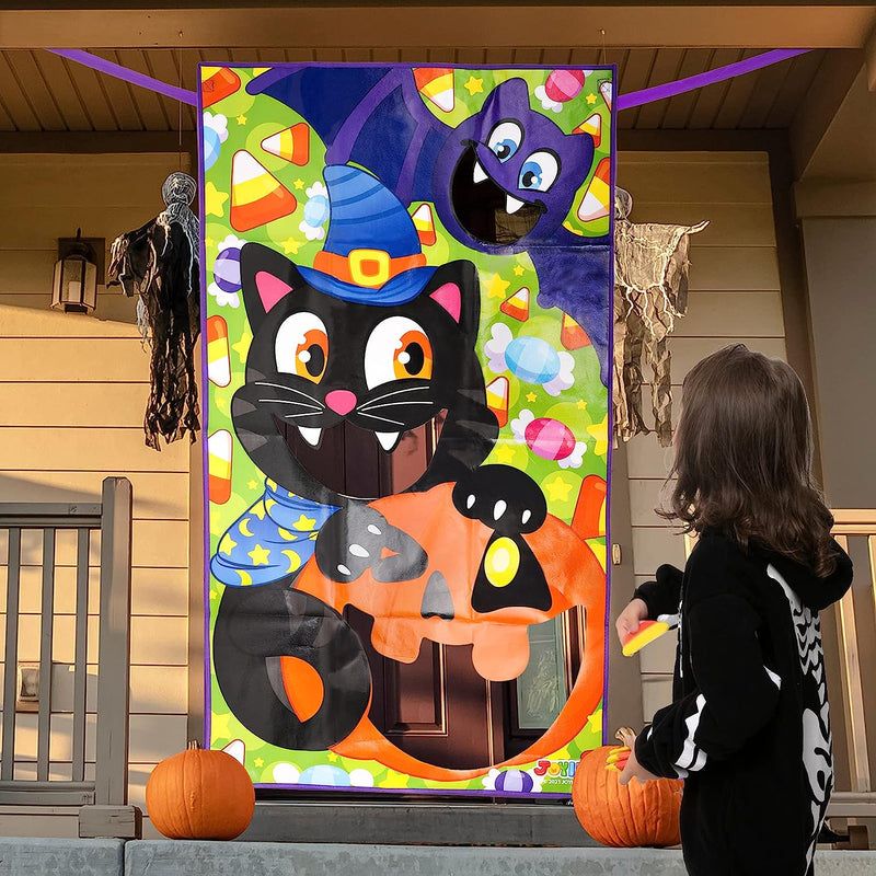 Halloween Cat Toss Cloth Game