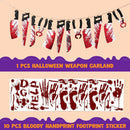 Weapon Garland & Bloody Window Stickers