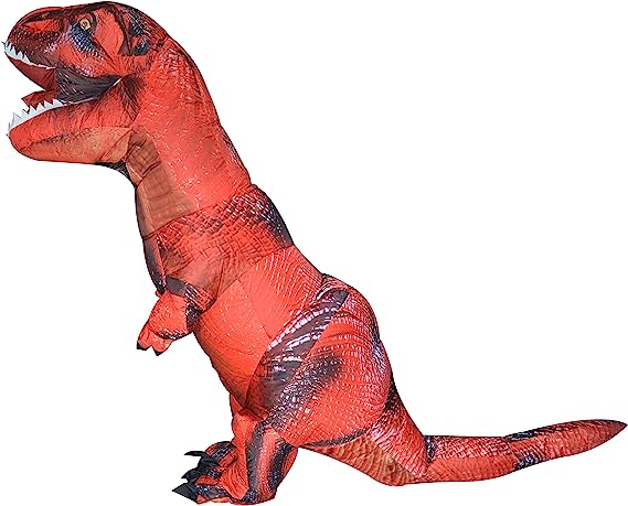 Adult Red Tyrannosaurus Rex Inflatable Costume