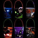Halloween Light Up Felt Bucket, 6 Pcs