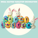 JOYIN Easter Bunny & Egg Resin Figurine Set Spring Tabletop Decorations for Mantel Desk