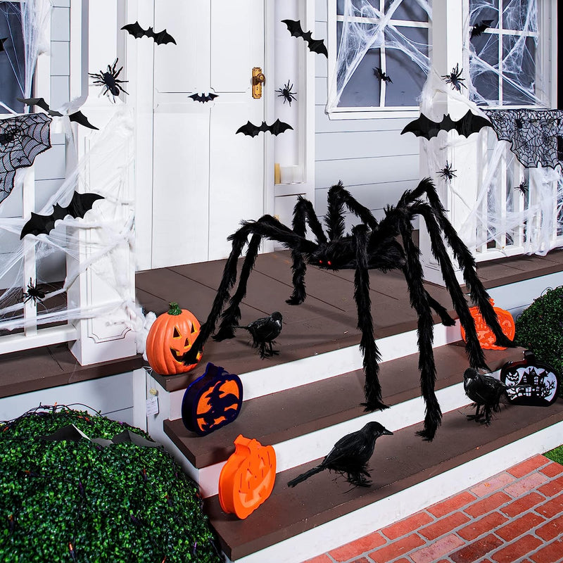 Halloween Decorating Set with Bat Stickers, Spider & Crows