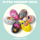 JOYIN 12 Pack Easter Eggs Squishy Toys  Animal Theme Slow Rising Stress Relief Egg Balls