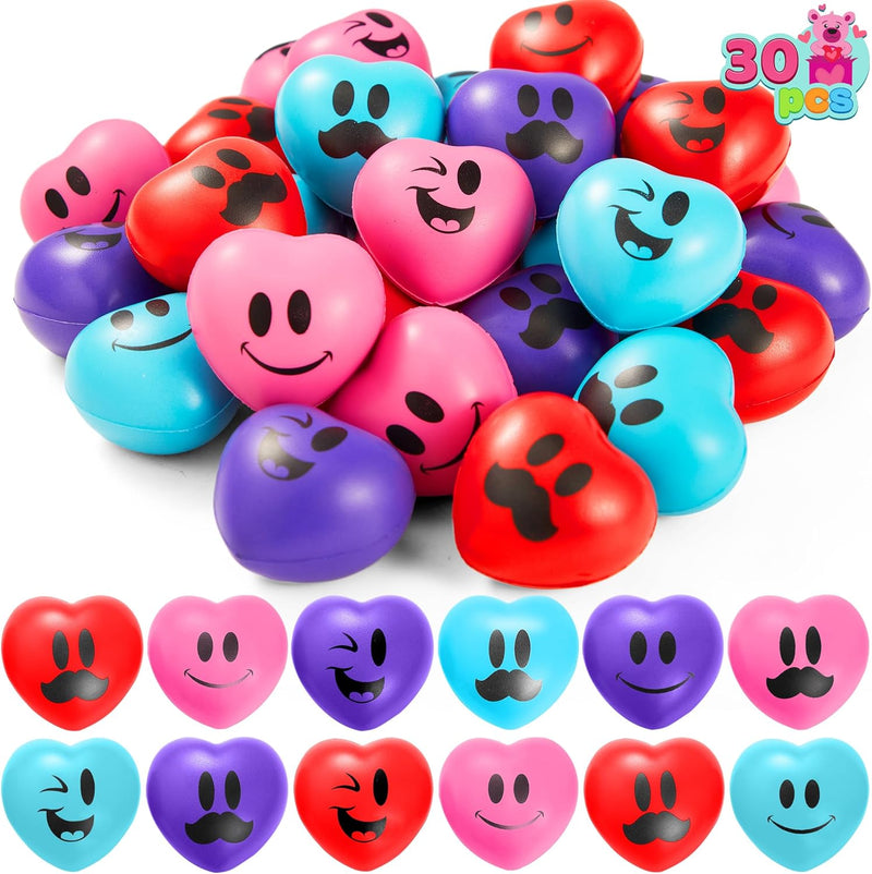 JOYIN 30 Pcs Valentine's Day Heart Shape Stress Ball