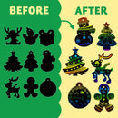 48 Pcs Christmas Scratch Art Ornaments