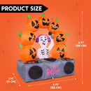 Joiedomi 6 Ft Inflatable Halloween Music Skeleton Pumpkin with LED Lights