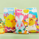 JOYIN 72 Pack Easter Plastic Gift Bags with Animal Flower Easter Party Supplies for Kids