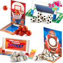 JOYIN 36 Pcs Valentine’s Day Sports Game Cards with Soccer Football Volleyball Basketball for Kids Valentine's Classroom Exchange Prizes