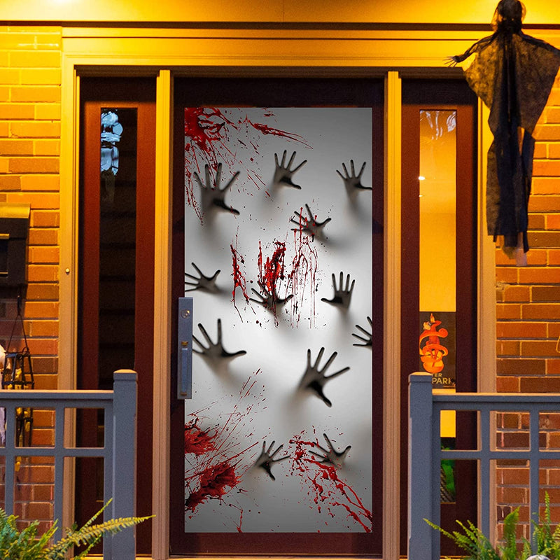 3 Piece Halloween Spooky residence Decoration Door Cover
