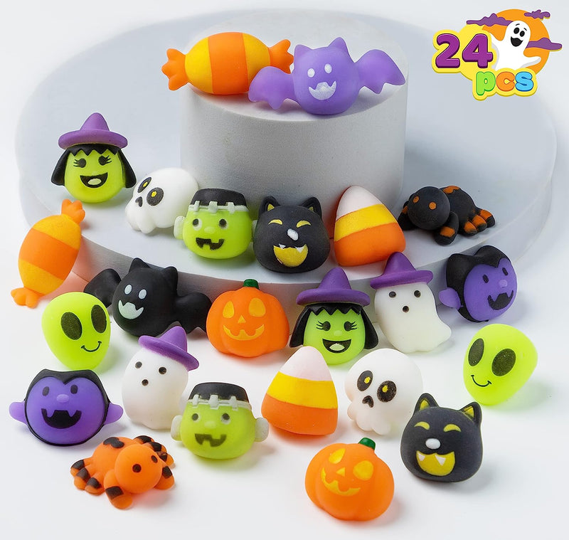 Halloween Mochi Squishy Toys, 24 Pcs