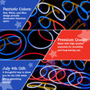 JOYIN 99 PCS July 4th Patriotic Glow Sticks Bracelets Necklaces Glasses, Glow in The Dark Party Supplies, Light Up Party Favors for Kids Adults, Blue White Red LED Accessories for Independence Day
