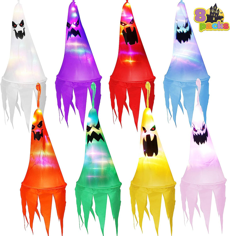 24" Light-up Hanging Ghost, 8 Pack