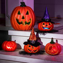 Halloween Pumpkin Light Up Decoration Combo Set, 5 Pack