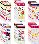 6 Design See-Through Cellophane Bags, 120 Pcs