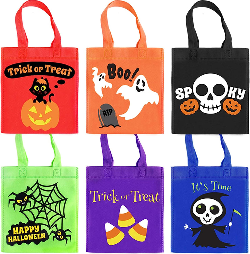 24 Halloween Colorful Non-woven Tote Bags