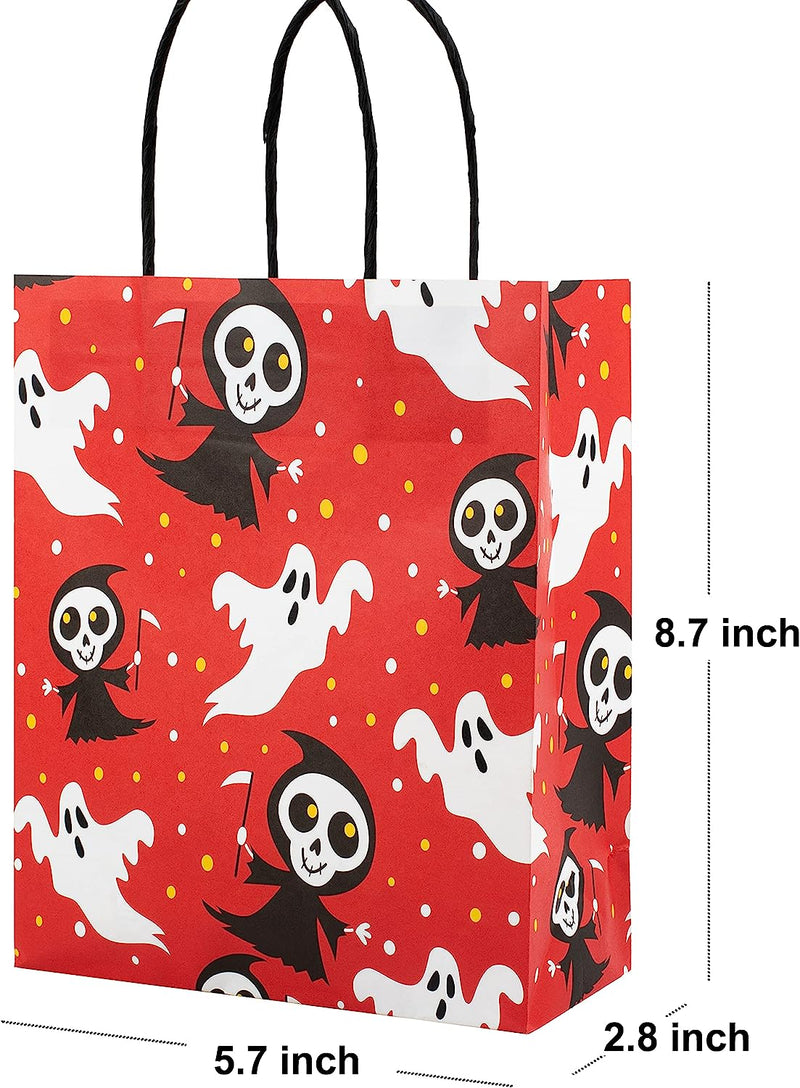 JOYIN 24PCS Halloween Non-Woven Treat Bags, 9\" Goodie Totes Bags With Handles, Halloween Candy Bag For Kids Trick Or Treating, 6 Cute Designs Gifts...