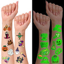 JOYIN 306 PCS Halloween Glow Temporary Tattoos - 42 Designs for Kids