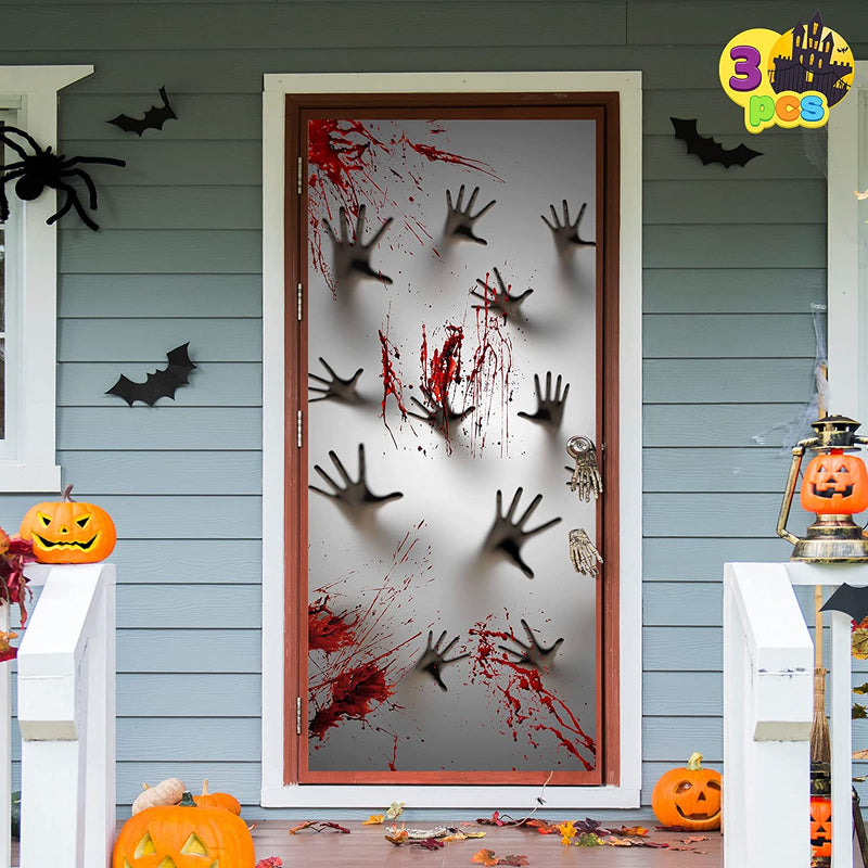 3 Piece Halloween Spooky residence Decoration Door Cover