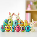 JOYIN Easter Bunny & Egg Resin Figurine Set Spring Tabletop Decorations for Mantel Desk