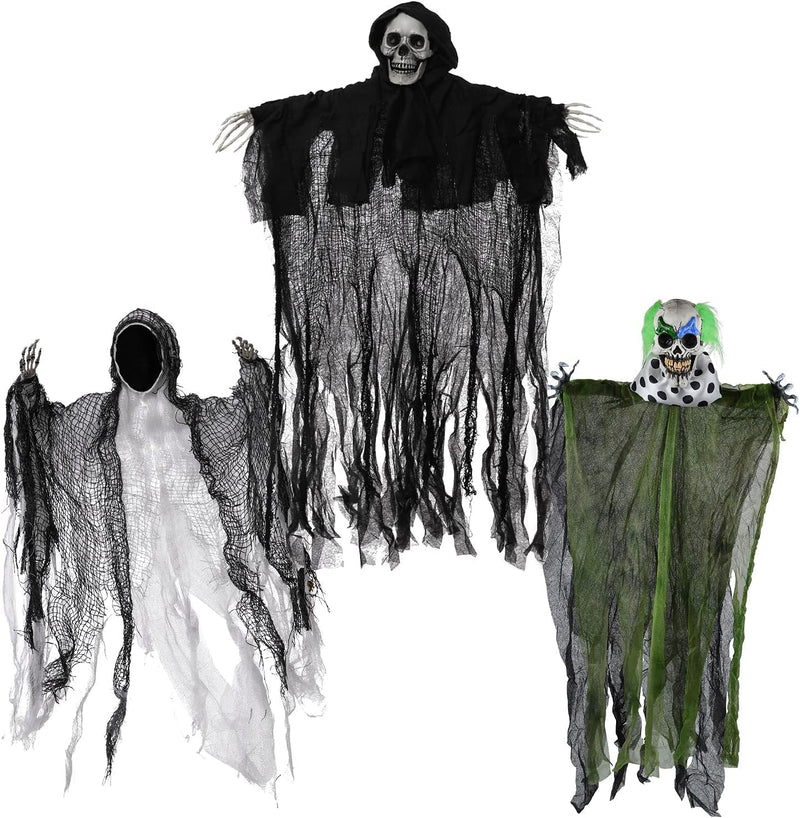 Hanging Clown, Ghost and Grim Reaper