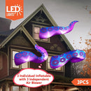 Joiedomi 3 PCS Halloween Inflatable Octopus Tentacles - LED Outdoor Decor