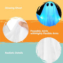 2 Pcs 35.4” Halloween Hanging Light up Ghost with Blue LED Light