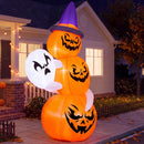 Joiedomi 6 Ft Inflatable Pumpkin with Witch Hat & Lights, Halloween Yard Decor