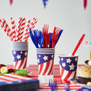 154Pcs July 4th Tableware Set, Serving 24 People