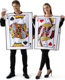 JOYIN 2 PCS King & Queen Playing Card Costume - Adult Couple Halloween Set