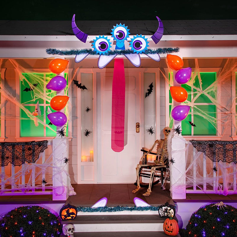 monsters inc trunk or treat kit Halloween Monster Trunk or Treat Car Decorations Kit with Balloons