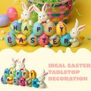 JOYIN Easter Bunny & Egg Resin Figurine Set Spring Tabletop Decorations for Mantel Desk