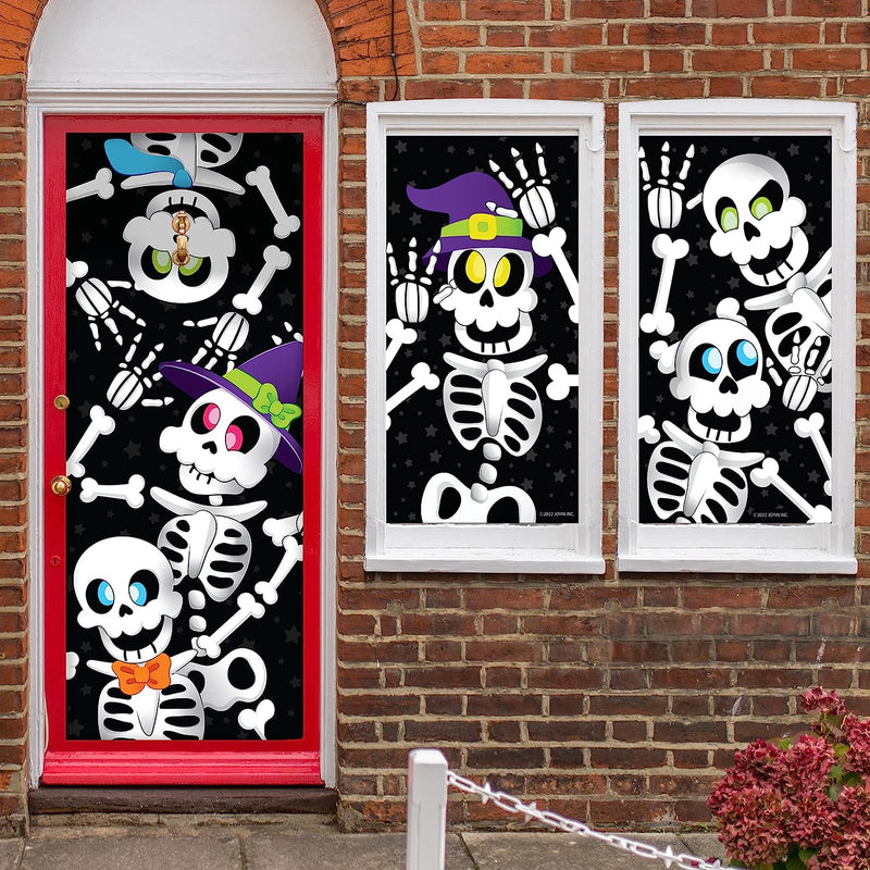Cute Skeleton Doorcover with Window Covers