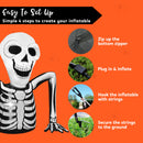 5.5FT Halloween Inflatable Skeleton Ground Breaker with LED Lights – Outdoor Yard, Lawn & Garden Decoration for Halloween