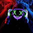 LED Multi Color Scary Mask And Gloves, (green&purple)