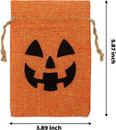 Halloween Burlap Gift Bags Bulk with Drawstrings, 36 Pack