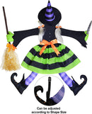 43" Halloween Crashing Witch Into Tree
