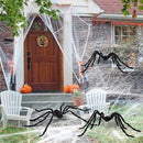3 Pack Halloween Realistic Hairy Spiders