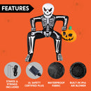 JOYIN 8.5ft Halloween Inflatable Skeleton with LED Pumpkin – Outdoor Yard Decoration