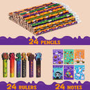 Halloween Theme Pencil, Rulers and Notepad Set, 24 Pack