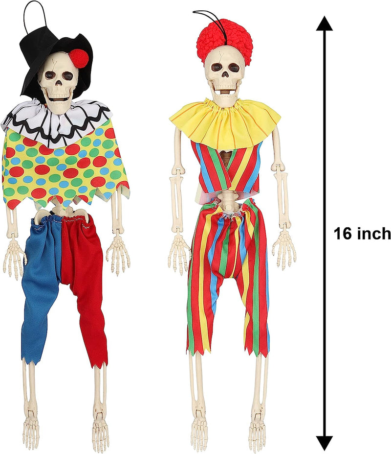 Halloween Clown Skeletons, 2 Pcs