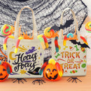 Large Halloween Canvas Tote Bags, 3 Pcs