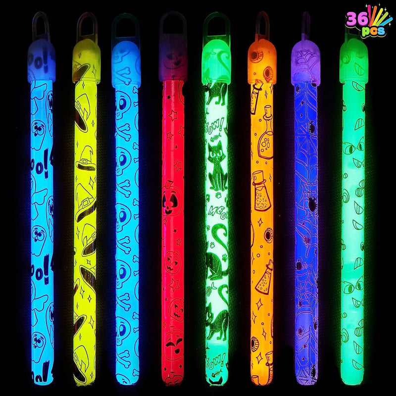 36 Halloween Glow Stick Hanging Wands