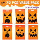 Halloween Jack O Lantern Trick Or Treat Bags, 72-pack