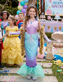 JOYIN Little Mermaid Costume with Tail - Girls Halloween Princess Outfit