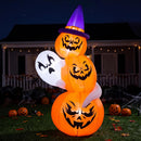 Joiedomi 6 Ft Inflatable Pumpkin with Witch Hat & Lights, Halloween Yard Decor