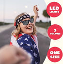4Pcs July 4th Flag Bandanas & Sunglasses