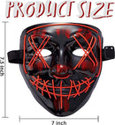 LED Scary Mask And Gloves (red)