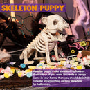 11in Tall Skeleton Puppy Plastic Figurine