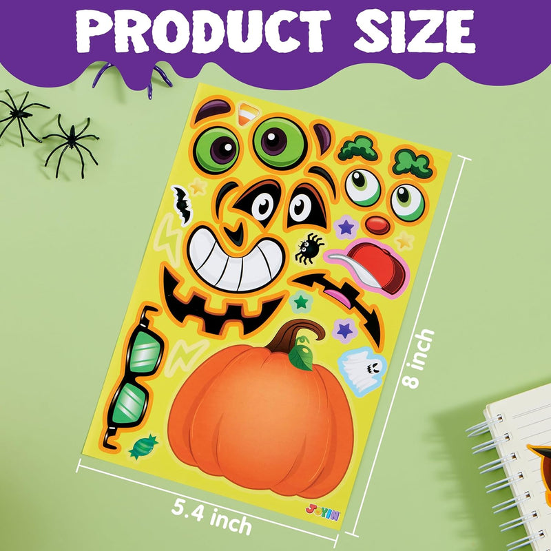 24 Pcs Halloween Pumpkin Decorating Stickers